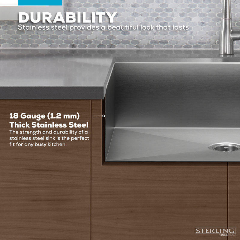 Sterling by Kohler Ludington UnderMount Double Equal Kitchen Sink with